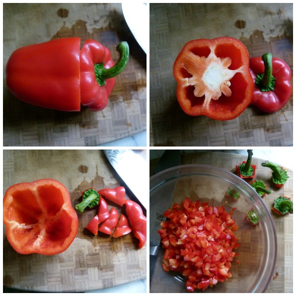 how to cut the peppers 