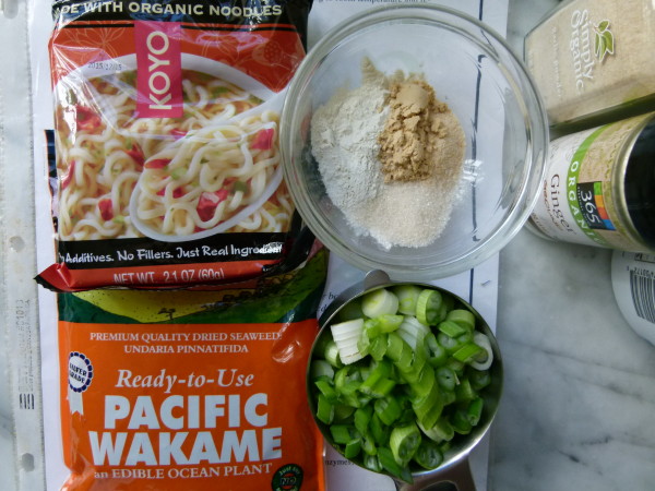 ingredients for homemade ramen noodle soup