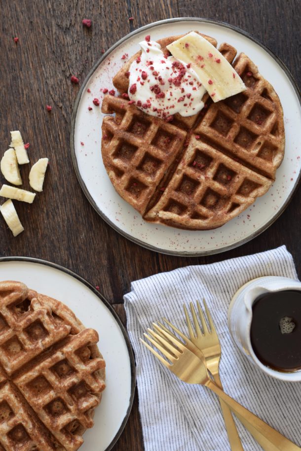 whole grain buttermilk waffles recipe (refined sugar-free, gluten-free adaptable) | Pamela Salzman