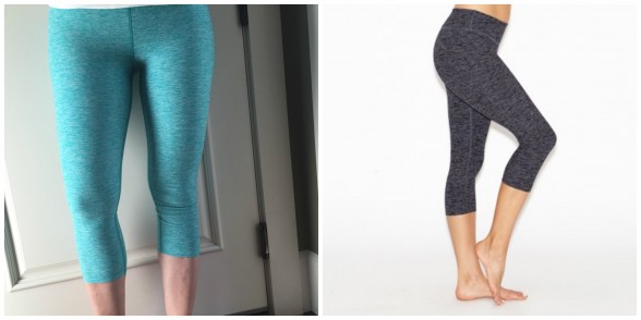 Beyond Yoga salt and pepper stretch pants