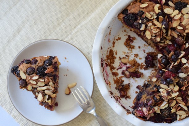 whole grain mixed berry buckle | pamela salzman