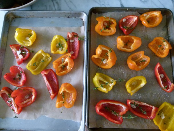 prepping peppers | pamela salzman