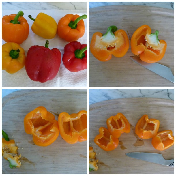 prepping peppers | pamela salzman