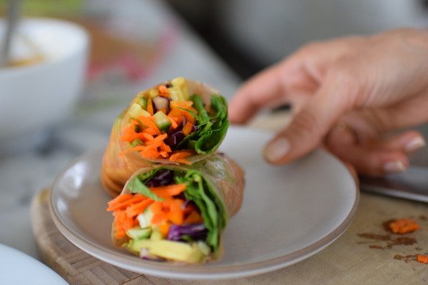 how to make healthy and delicious summer rolls | pamela salzman
