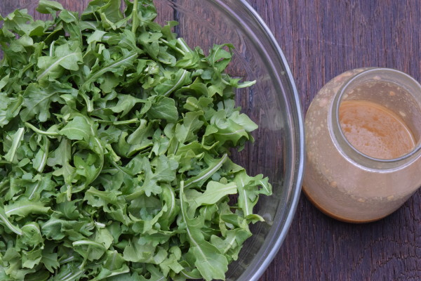 arugula and dressing