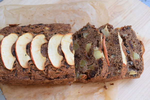 whole grain apple quick bread with almond pulp | pamela salzman