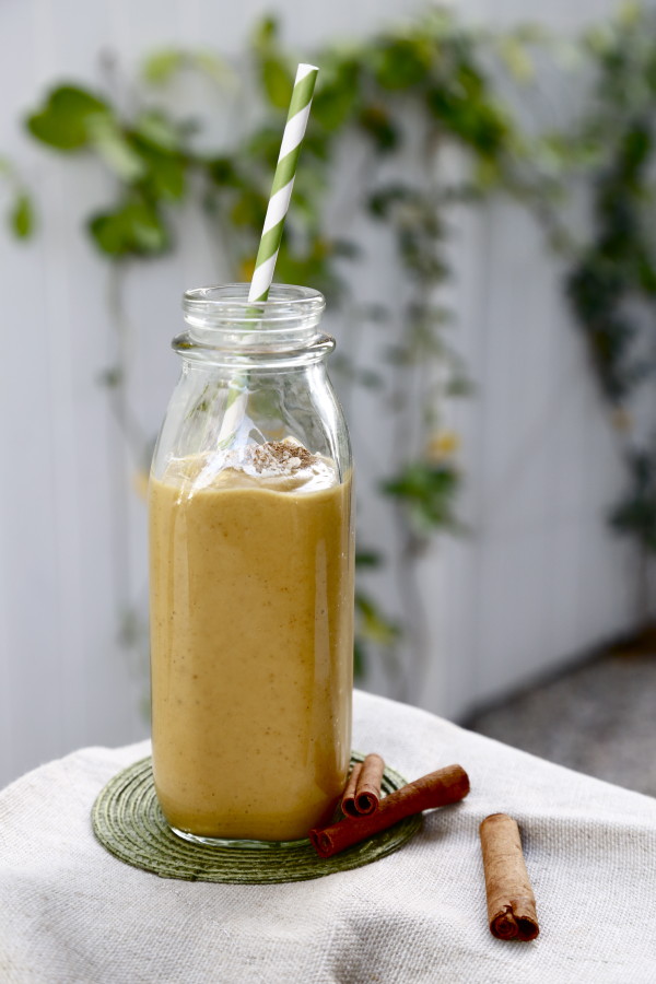 vegan pumpkin pie smoothie with a secret ingredient | pamela salzman