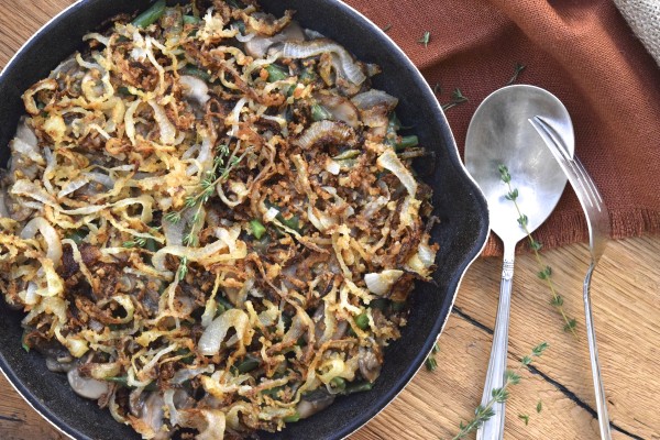 healthy green bean casserole | pamela salzman