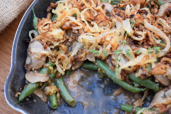 healthy green bean casserole | pamela salzman