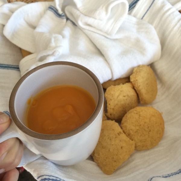 butternut squash soup and mini corn muffins