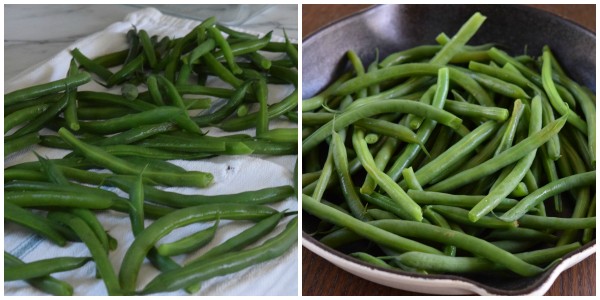 blanche and shock green beans