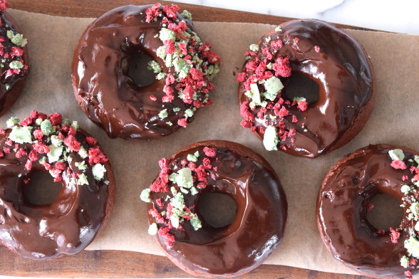 baked chocolate doughnuts | pamela salzman