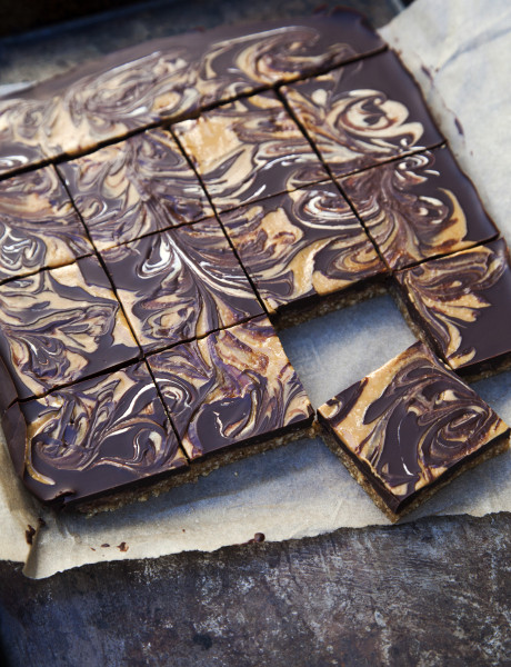 no-bake chocolate peanut butter bars | pamela salzman