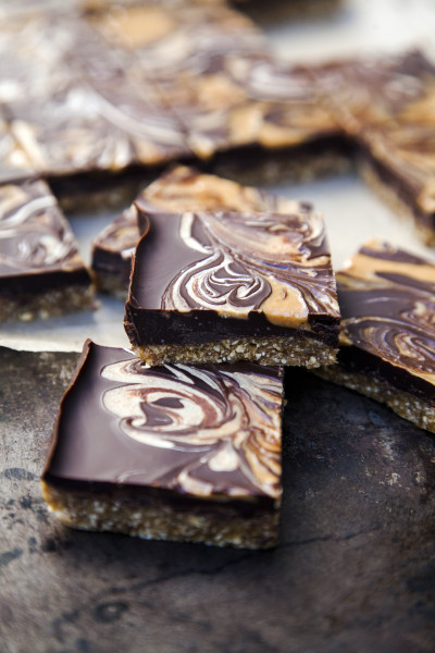 no-bake chocolate peanut butter bars | pamela salzman