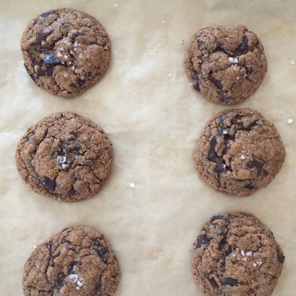 salted flourless chocolate chunk cookies | pamela salzman