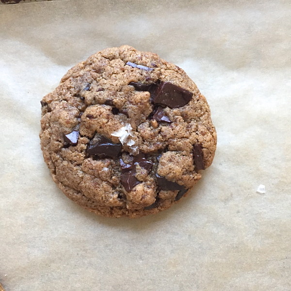 salted flourless chocolate chunk cookies | pamela salzman