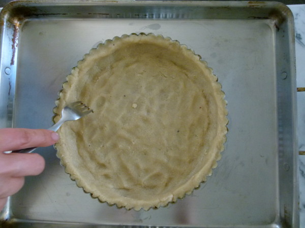 pricking the crust