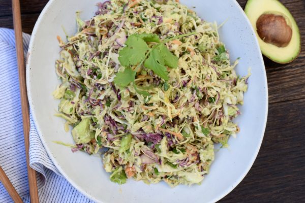 creamy cabbage and avocado slaw | pamela salzman