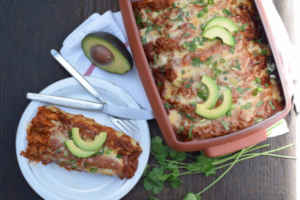 chicken enchiladas with homemade enchilada sauce | pamela salzman