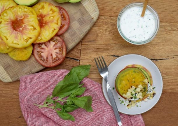 Avocado Tomato Stacks with Ranch Dressing|Pamela Salzman