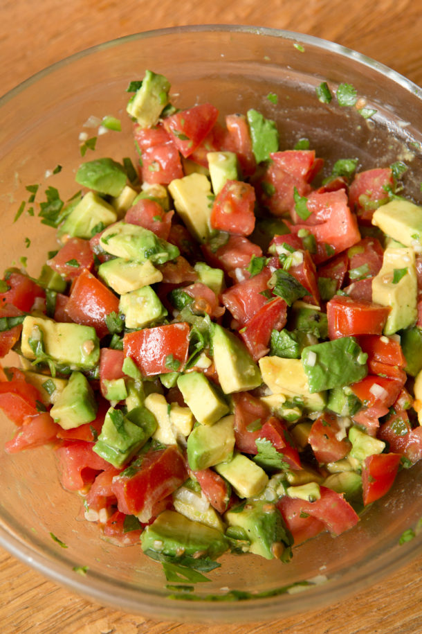 Fresh Corn Cakes with Avocado Salsa|Pamela Salzman