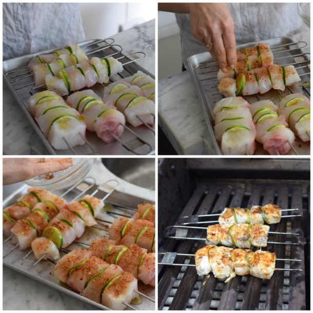 Spiced Halibut Skewers|Pamela Salzman