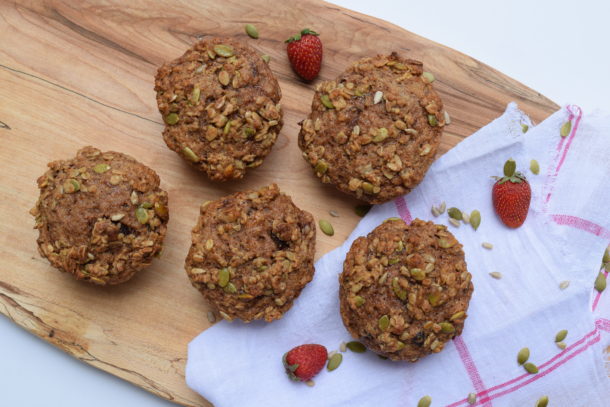 Strawberry Jam Flaxseed Muffins | Pamela Salzman