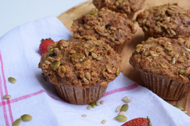 Strawberry Jam Flaxseed Muffins | Pamela Salzman