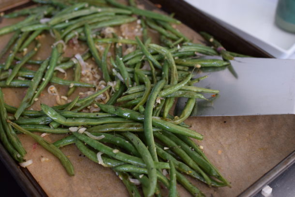 Roasted Green Beans and Shallots with Lemon and Thyme | Pamela Salzman