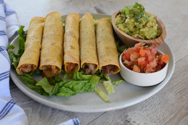 Baked Black Bean or Chicken Taquitos | Pamela Salzman