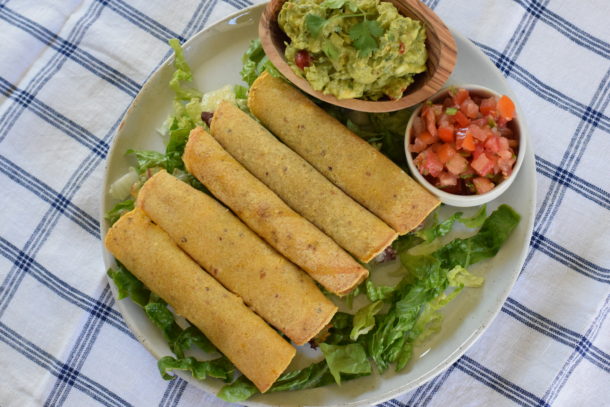 Baked Black Bean or Chicken Taquitos | Pamela Salzman