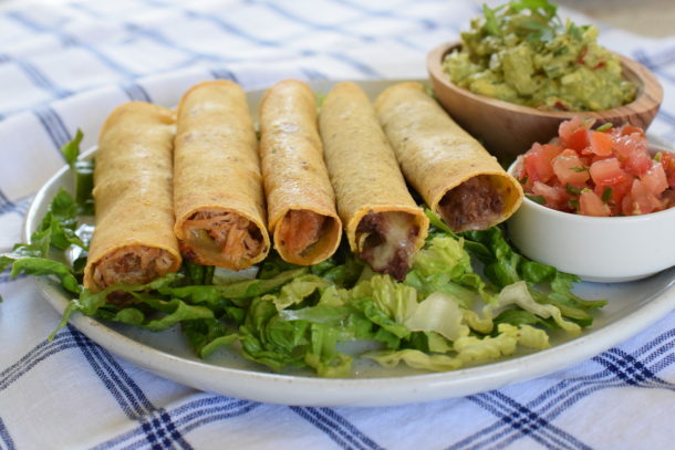 Baked Black Bean or Chicken Taquitos | Pamela Salzman