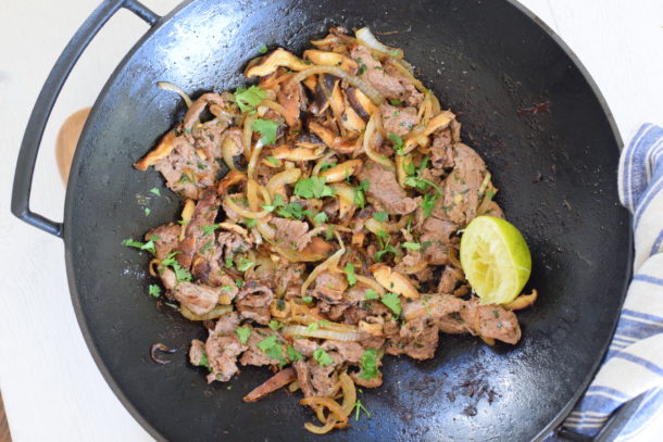 Stir-Fried Ginger Beef with Shiitake Mushrooms | Pamela Salzman