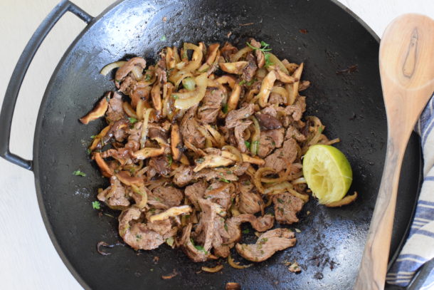 Stir-Fried Ginger Beef with Shiitake Mushrooms | Pamela Salzman