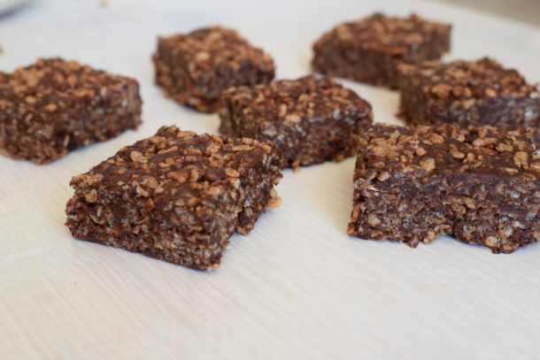 Peanut Butter-Chocolate Brown Rice Crispy Treats | Pamela Salzman