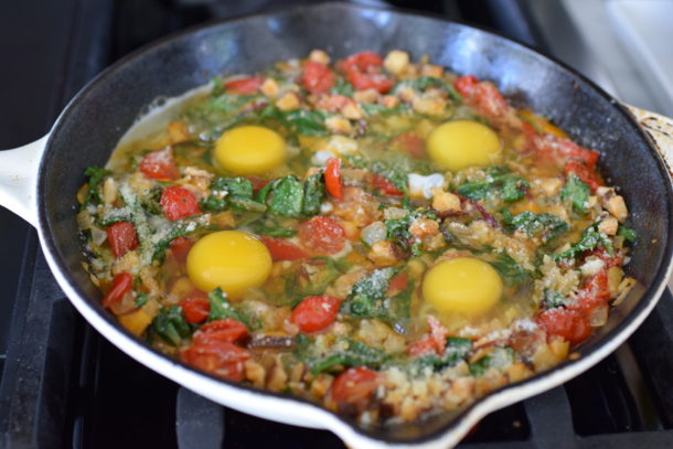 Baked Eggs and Greens (Green Shakshuka) | Pamela Salzman