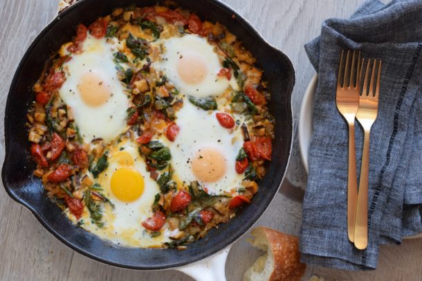 Baked Eggs and Greens (Green Shakshuka) | Pamela Salzman