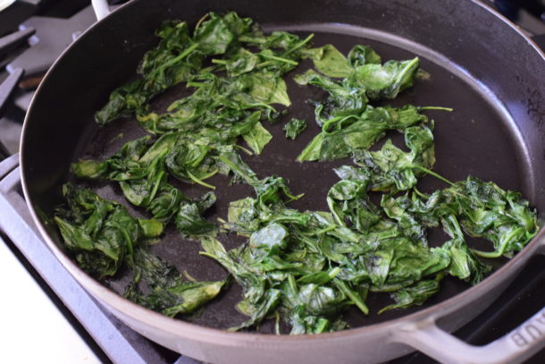 Polenta Crostini with Sautéed Spinach | Pamela Salzman