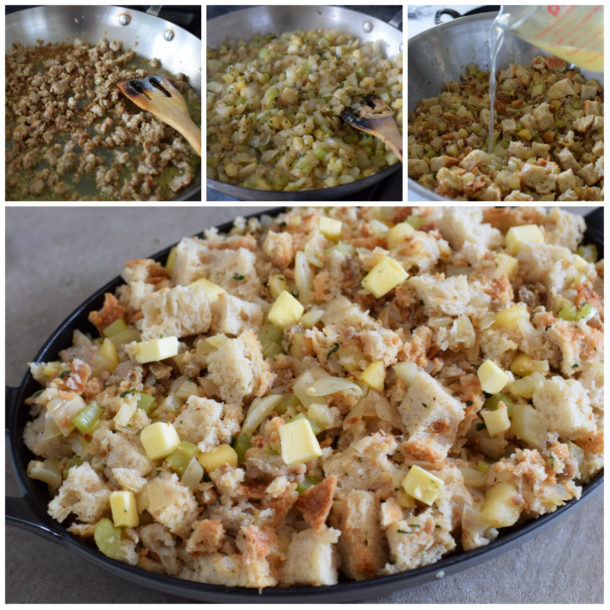 Apple and Fennel Stuffing with Chicken Sausage | Pamela Salzman