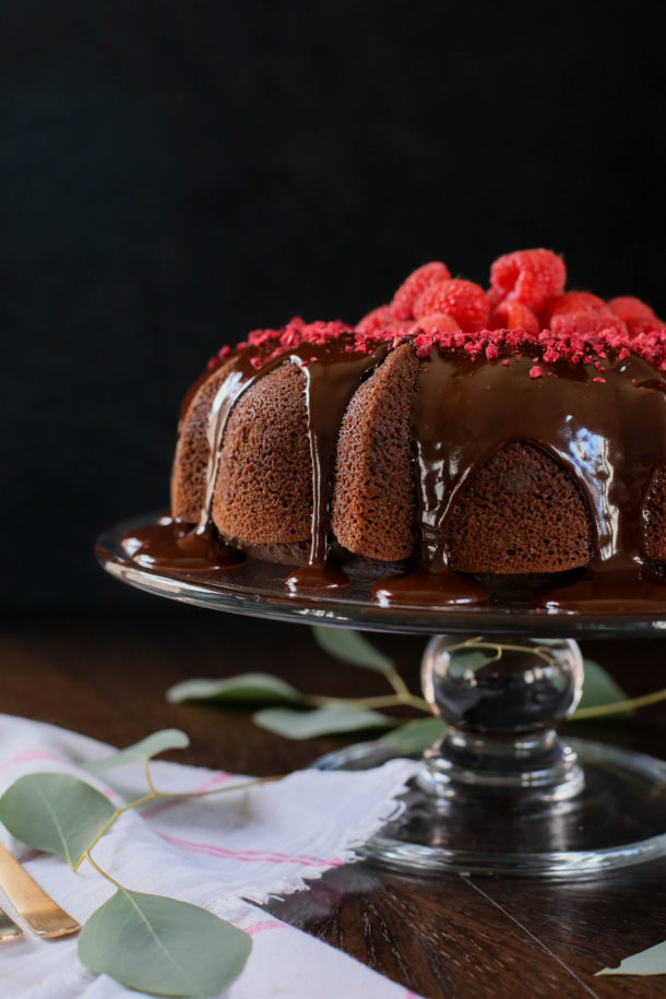 Whole Grain Chocolate Bundt Cake with Chocolate Ganache | Pamela Salzman