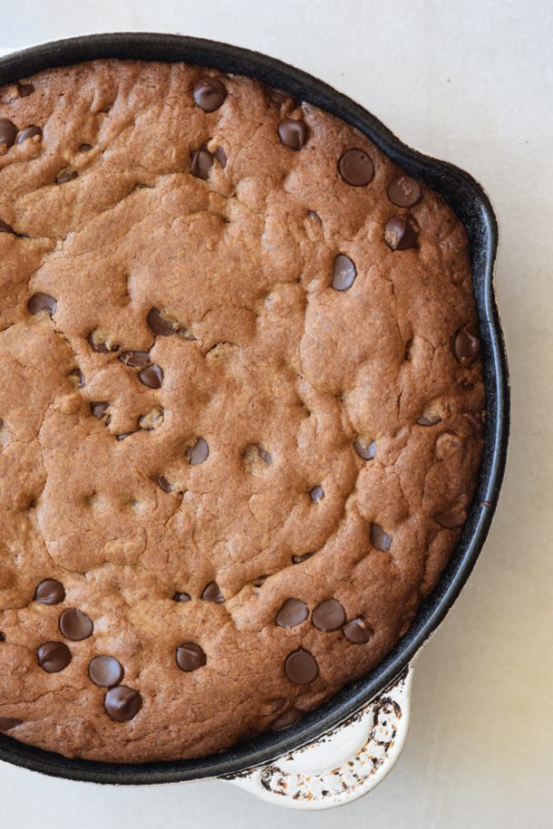 Whole-Grain Chocolate Chip Skillet Cookie Cake | Pamela Salzman