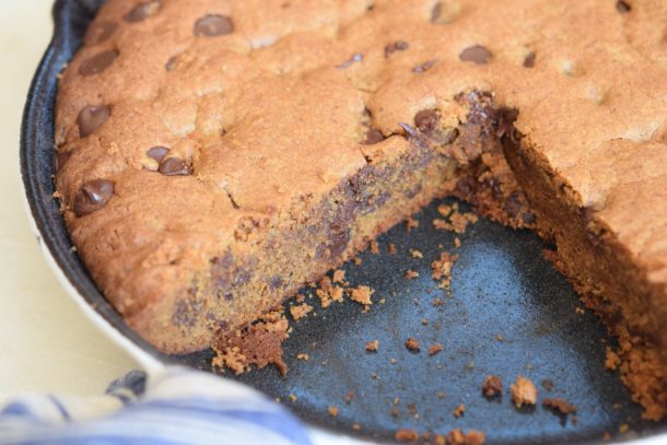 Whole-Grain Chocolate Chip Skillet Cookie Cake | Pamela Salzman