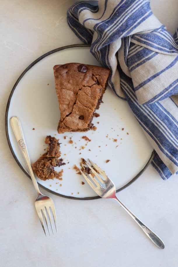 Whole-Grain Chocolate Chip Skillet Cookie Cake | Pamela Salzman