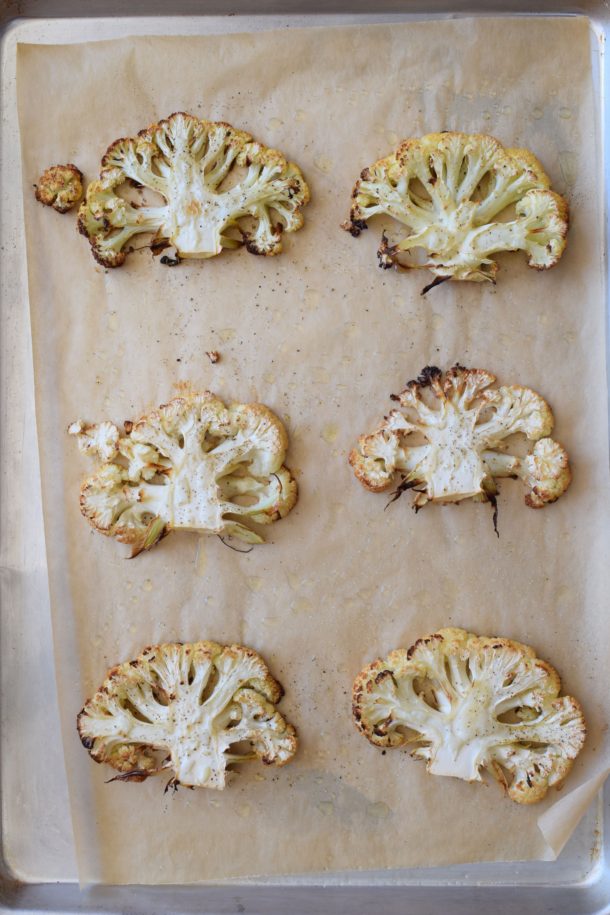 Cauliflower Steaks with Cauliflower Puree and Mint Pesto | Pamela Salzman