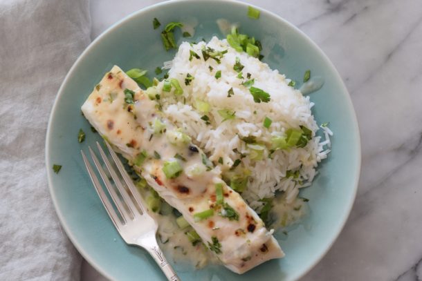 Wild Halibut with Thai Coconut Sauce | Pamela Salzman