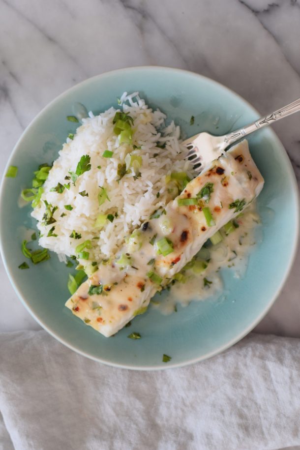 Wild Halibut with Thai Coconut Sauce | Pamela Salzman