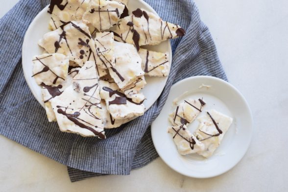 Strawberry-Banana Frozen Yogurt Bark | Pamela Salzman