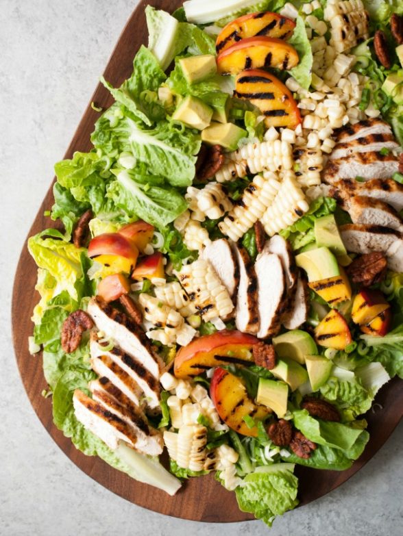 Grilled Summer Salad with Chicken and Spicy Cashew Dressing | Pamela Salzman