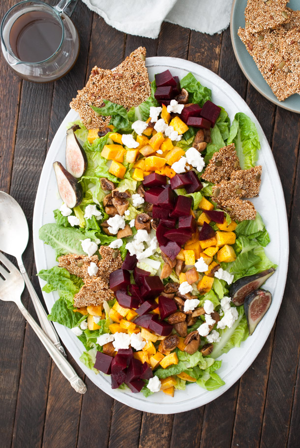 Salad w- Figs & Quinoa Brittle | pamela salzman