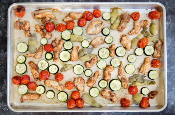 Sheet-Pan Chicken With Tomatoes Recipe